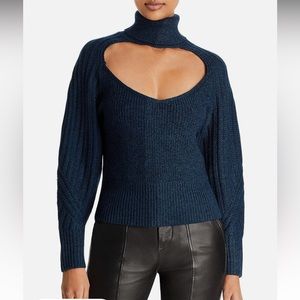 NWT IRO Womens Front Cut-Out Turtleneck Pullover Sweater, XS